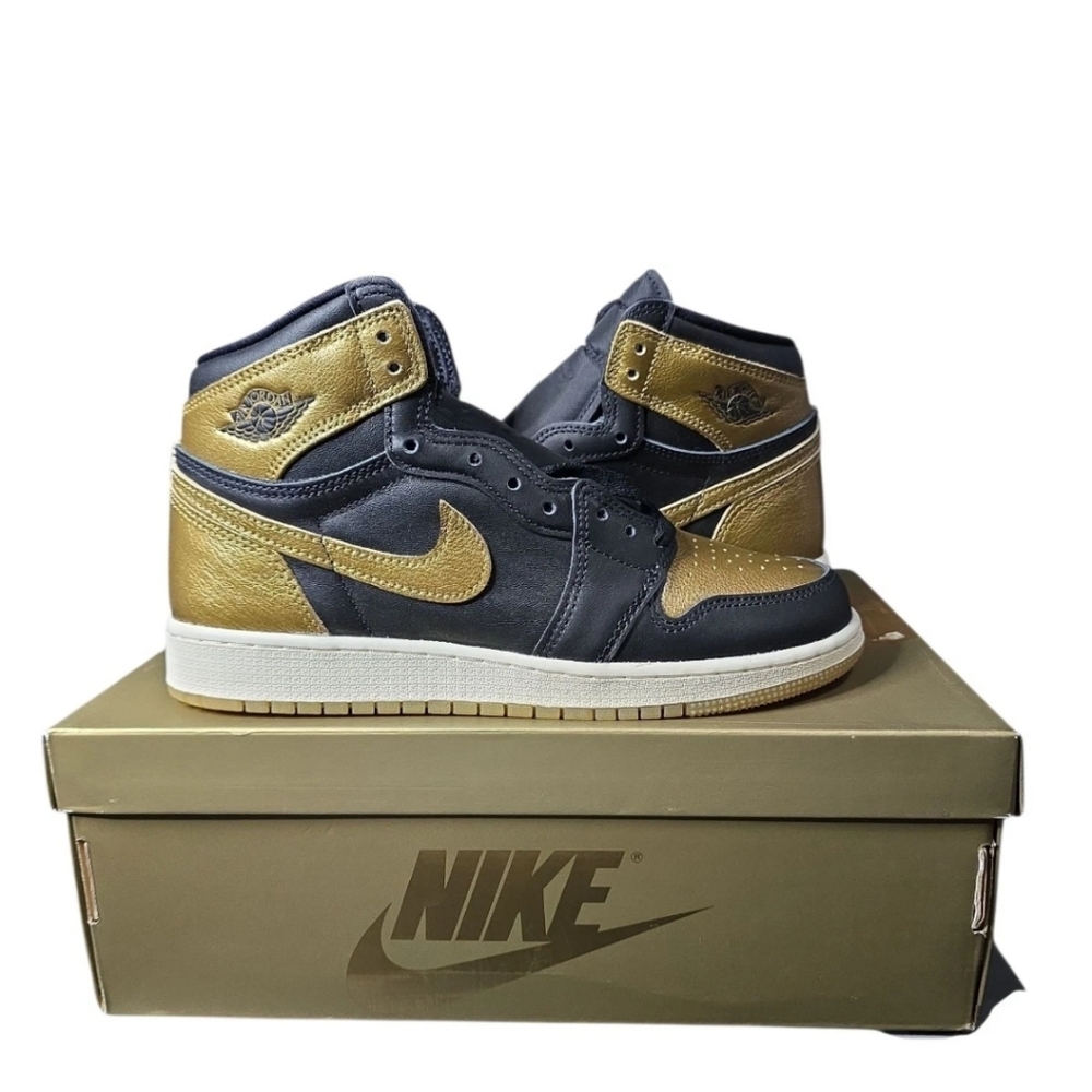 Air Jordan 1 Retro High OG 6Y FD1437-071 Black/Gold NEW OG Box